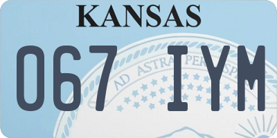 KS license plate 067IYM