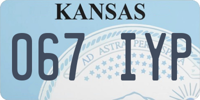 KS license plate 067IYP