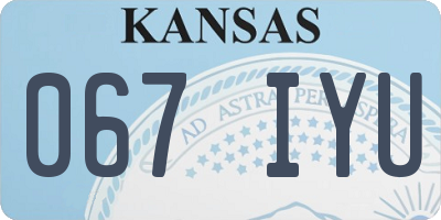 KS license plate 067IYU