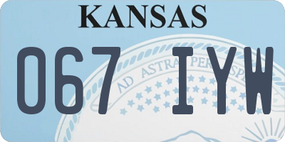 KS license plate 067IYW