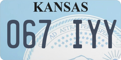 KS license plate 067IYY