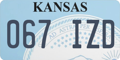 KS license plate 067IZD