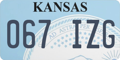 KS license plate 067IZG