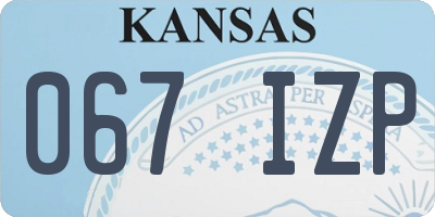KS license plate 067IZP