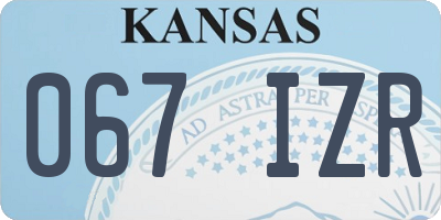 KS license plate 067IZR