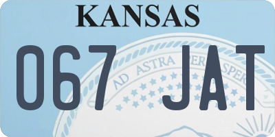 KS license plate 067JAT