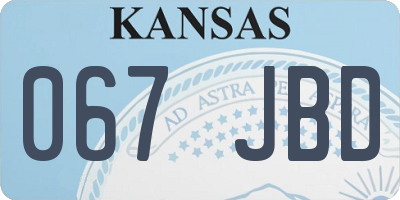 KS license plate 067JBD