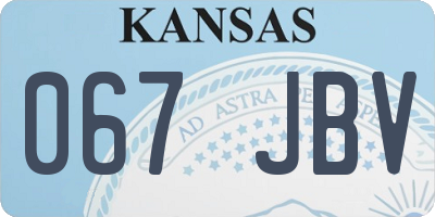 KS license plate 067JBV