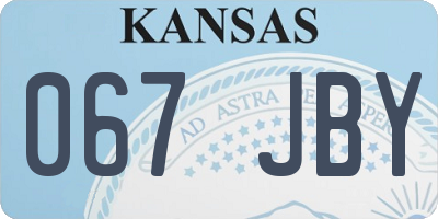 KS license plate 067JBY