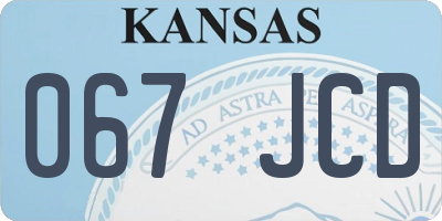 KS license plate 067JCD