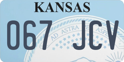 KS license plate 067JCV