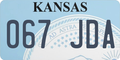 KS license plate 067JDA