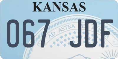 KS license plate 067JDF