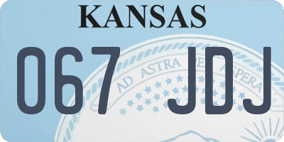 KS license plate 067JDJ