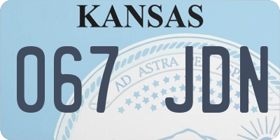 KS license plate 067JDN