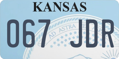 KS license plate 067JDR