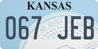 KS license plate 067JEB