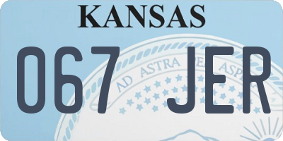 KS license plate 067JER