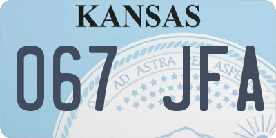 KS license plate 067JFA