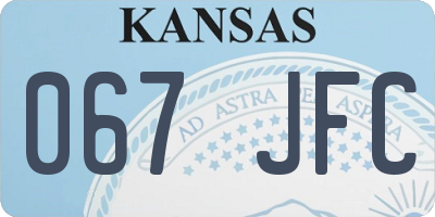 KS license plate 067JFC