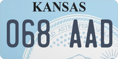 KS license plate 068AAD