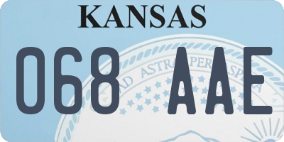 KS license plate 068AAE