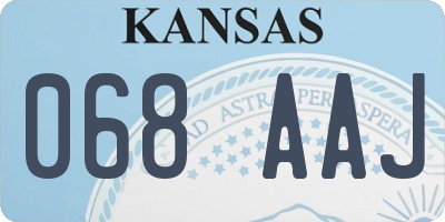 KS license plate 068AAJ