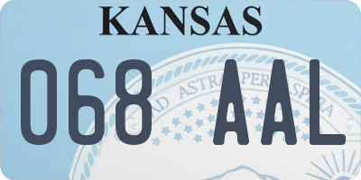 KS license plate 068AAL