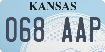 KS license plate 068AAP