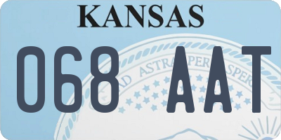 KS license plate 068AAT