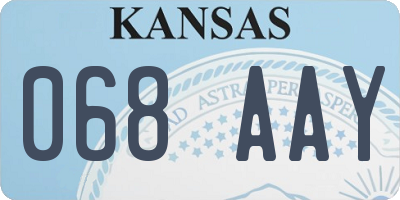 KS license plate 068AAY