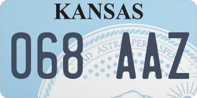 KS license plate 068AAZ