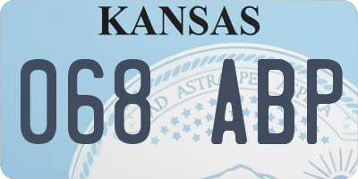 KS license plate 068ABP