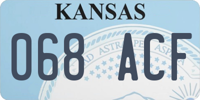 KS license plate 068ACF