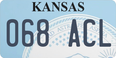 KS license plate 068ACL