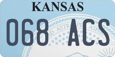 KS license plate 068ACS