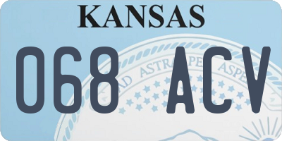 KS license plate 068ACV
