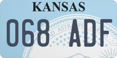 KS license plate 068ADF