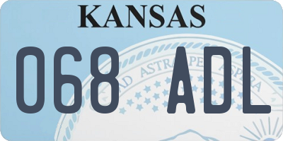 KS license plate 068ADL