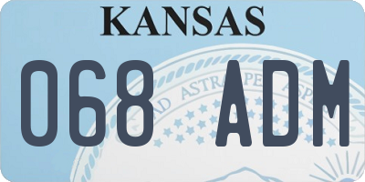 KS license plate 068ADM