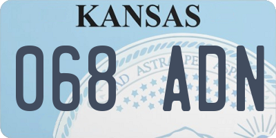 KS license plate 068ADN