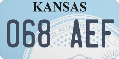 KS license plate 068AEF
