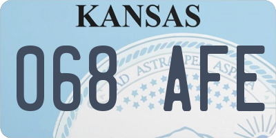 KS license plate 068AFE