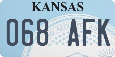 KS license plate 068AFK