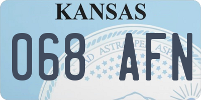 KS license plate 068AFN