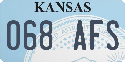 KS license plate 068AFS