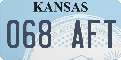 KS license plate 068AFT