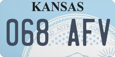 KS license plate 068AFV