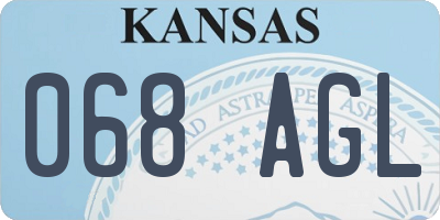 KS license plate 068AGL