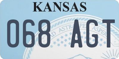 KS license plate 068AGT